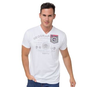 T-SHIRT GEOGRAPHICAL NORWAY T-Shirt Blanc - Homme