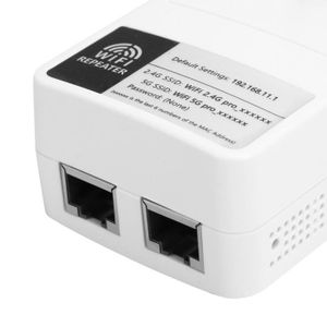 REPETEUR DE SIGNAL Répéteur sans fil Répéteur WiFi 867 Mbps, Extension WiFi Double Bande avec 4 Antennes Externes, 2 informatique pack Prise UE