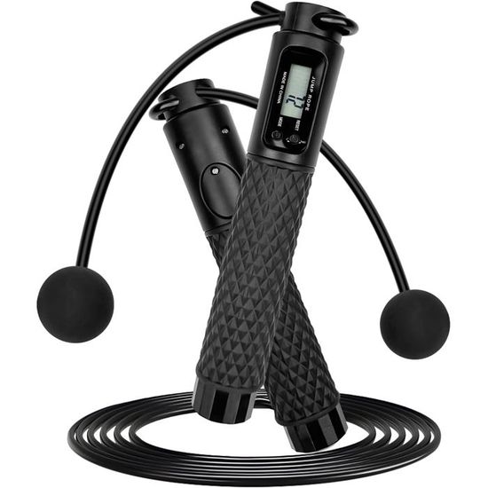 Flintronic Corde à Sauter Perles Pour Enfant – 2.5 M/2.8 M Réglable, Anti-Emmêlement, Écran LCD Lumineux, Motif Lapin Mignon, Idéal Garçons Filles 4-13 Ans