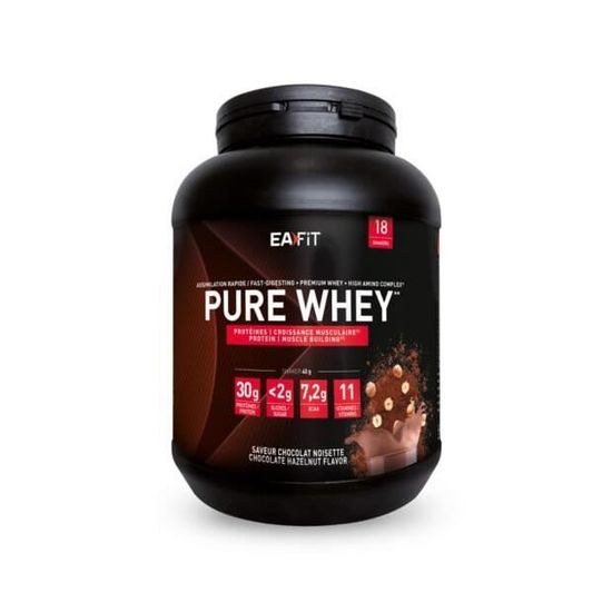 En-cas Protéinés Végétaux EAFIT Protivegan - Saveur Chocolat Noisette, 15 Portions, 450g
