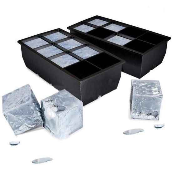 Grand moule à glaçons  Large ice cube tray, Ice cube, Cube