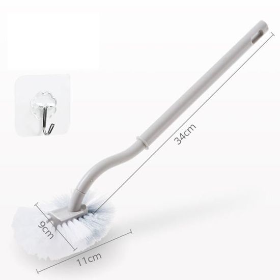 ZENVALY 3 Pièces Brosse Toilettes Incurvée - Nettoyage Profond Rebord WC Et Coins Difficiles