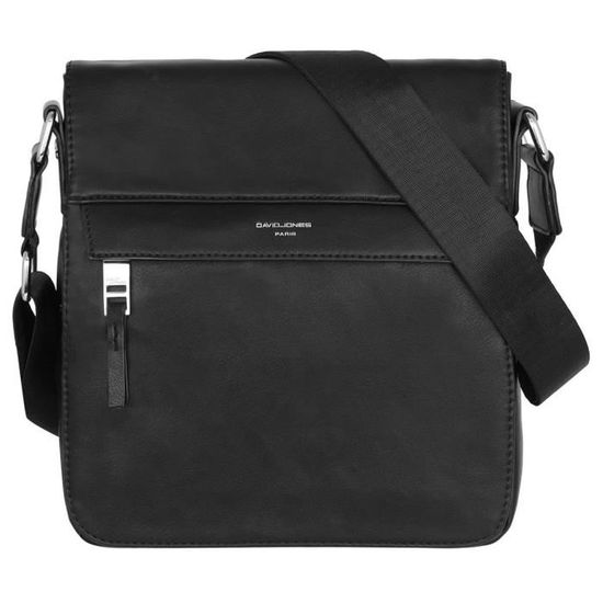 Sacoche Homme David Jones En Cuir Synthétique - Bandoulière Réglable Multipoche | Style Rétro Business 24x25cm