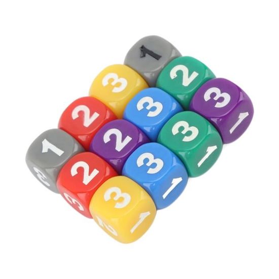 Jeu de dés VGEBY - Coins Ronds - 6 Pièces en Plastique Léger - Vert Jeu de dés VGEBY - Coins Ronds - 6 Pièces en Plastique Léger - Vert