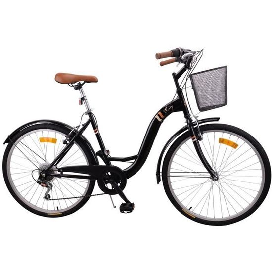 Vélo de ville MERCIER - 6 vitesses - cadre bas - noir - femme