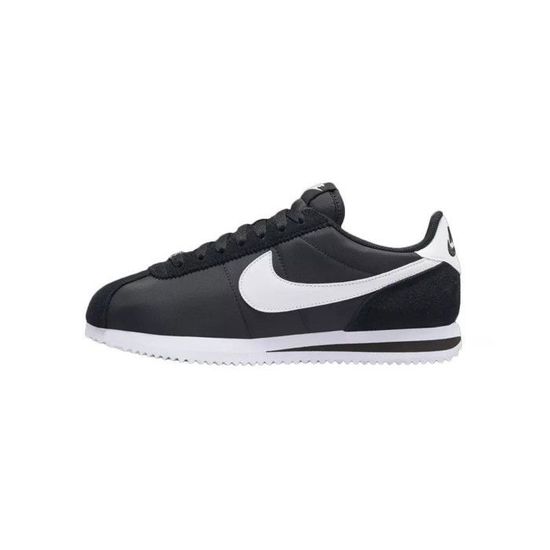 Baskets Nike CORTEZ Femme Textile Lacets Noir Blanc Noir blanc Cdiscount Chaussures