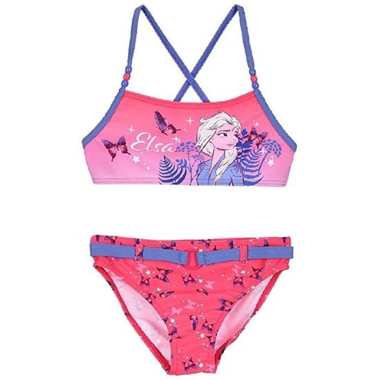 Maillot de bain 2 piece ELSA La reine des neiges 2 NOUVEAU rose violet