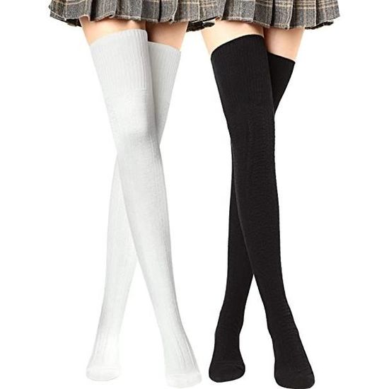 Cuissardes Japonaises En Coton Pour Femmes,chaussettes Hautes Au-dessus Du Genou,bas De Cuisse