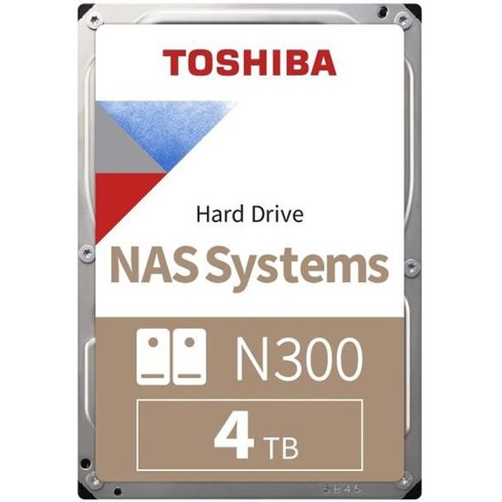 TOSHIBA - Disque dur Interne - N300 - 4To - 7200 tr/min - 3.5" Boite Retail (HDWQ140EZSTA)