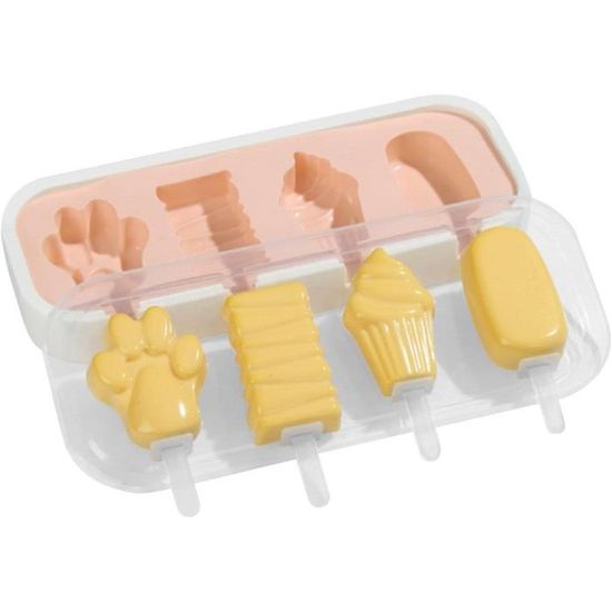 Moules à Glace En Silicone 8 Formes | Avec Bâtons Et Couvercle Crocodile | Réutilisables, Parfaits Pour Enfants - 3