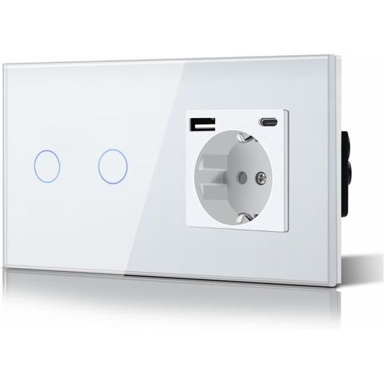 Adaptateur Type 2 (voiture électrique) Vers Prise Schuko Avec Interrupteur - Pour Câble De Charge 16A - Couleur Rouge - 4