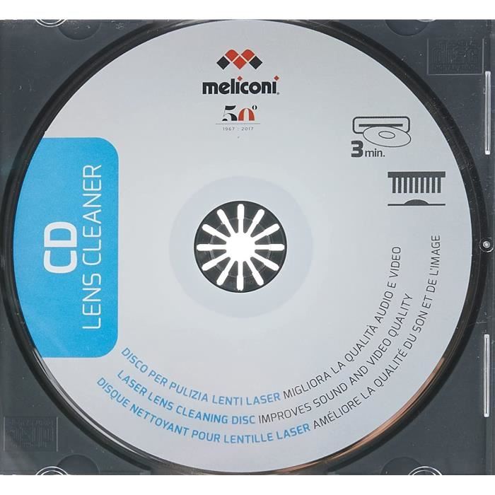 MELICONI CD LENS CLEANER Disque nettoyant pour les lentilles laser
