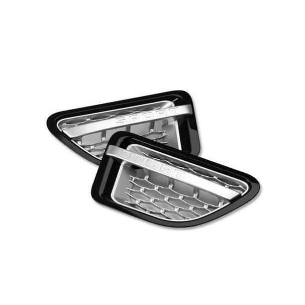 2 PRISE D'AIR D'AILE NOIR ET SILVER RANGE ROVER SPORT L320 PHASE 2 DE 06/2009 A 06/2013