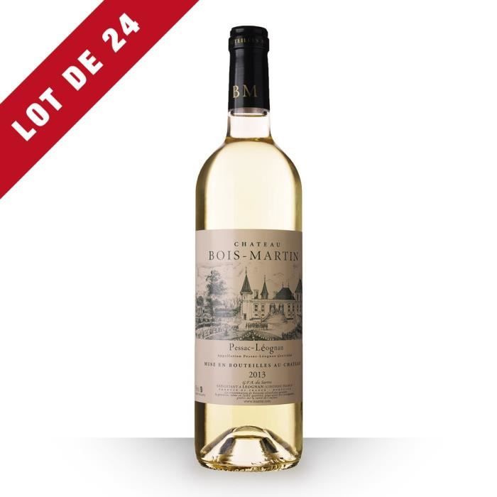 24X Château Bois-Martin 2013 Blanc 75cl AOC Pessac-Léognan - Vin Blanc