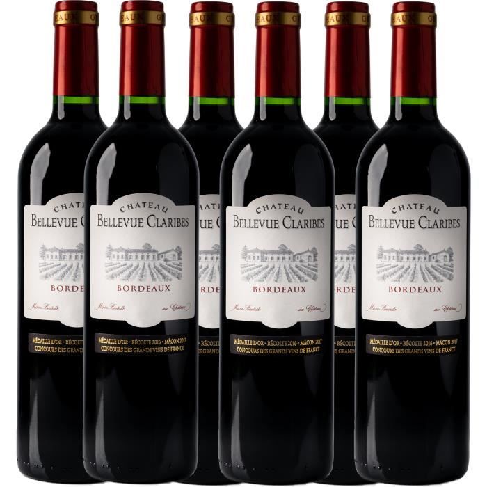 Lot de 6 - Château Bellevue Claribes 2016