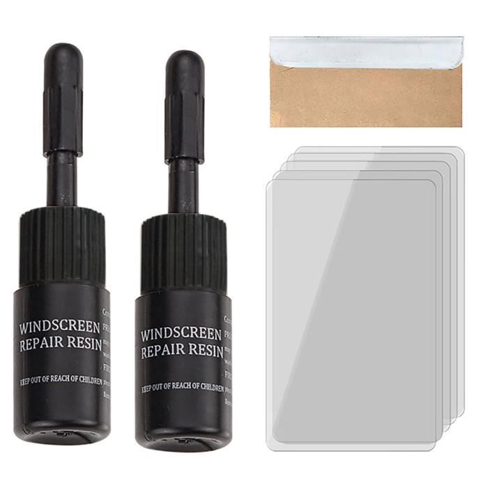 JchAouY®Réparation de pare-brise résine puce fissure verre fenêtre voiture Kit d'outils bricolage30ml Nettoyage Reparation
