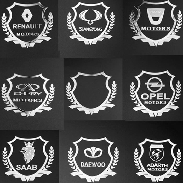 Autocollant de voiture en métal 3D - 2 pièces, étui de Badge d'emblème pour Renault Opel Dacia Ss - Modèle: For SAAB - ANQCCTB09923