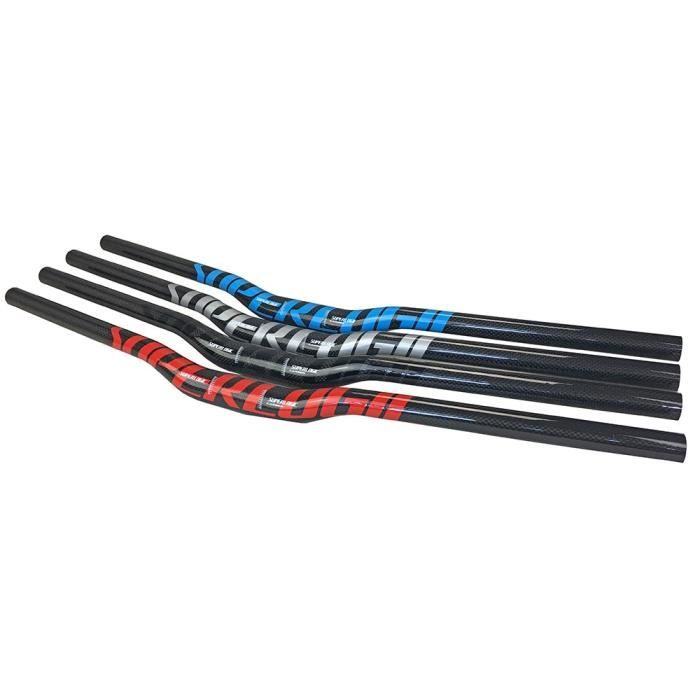 Pièce Détachée,Superlogic 3k carbone vtt-barre de vélo de montagne courbure Riser guidon - Type black 700mm