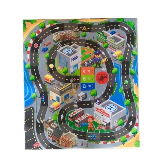 Activité enfants Tapis de jeu Tapis bébé éducatifs pour enfants non-Slip circulation routière Tapis de jeu Motif de la circulation