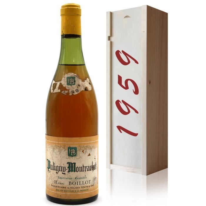Coffret Château Puligny Montrachet Henri Boillot 1959 - Blanc - AOC - 75cl