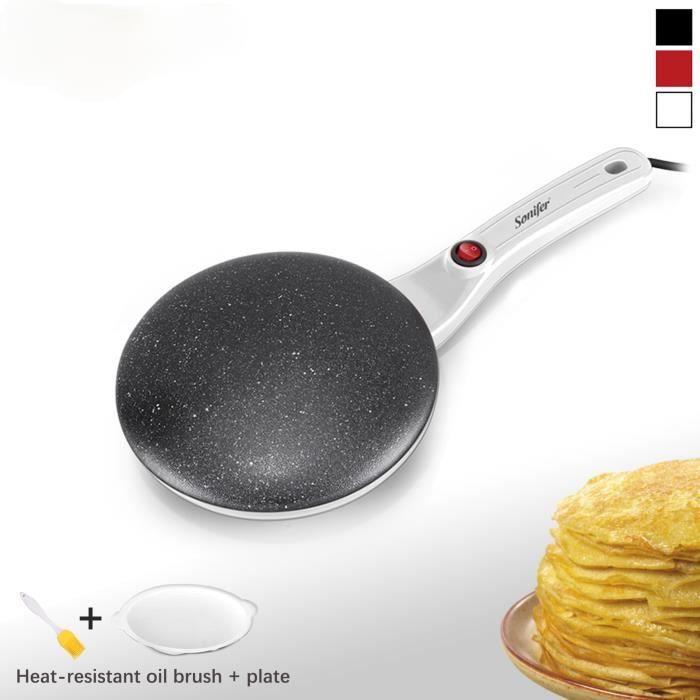 Crêpière électrique Machine à crêpes à Pizza Plaque de cuisson antiadhésive Machine à gâteau Outils de cuisine de cuisine