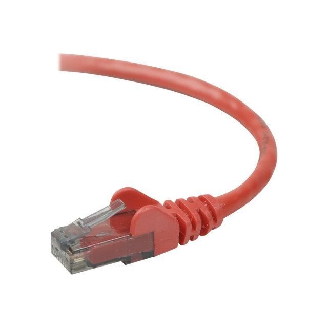 BELKIN Câble RJ45 Lisse UTP - Rouge - CAT6 - Mâle/Mâle - 50 cm