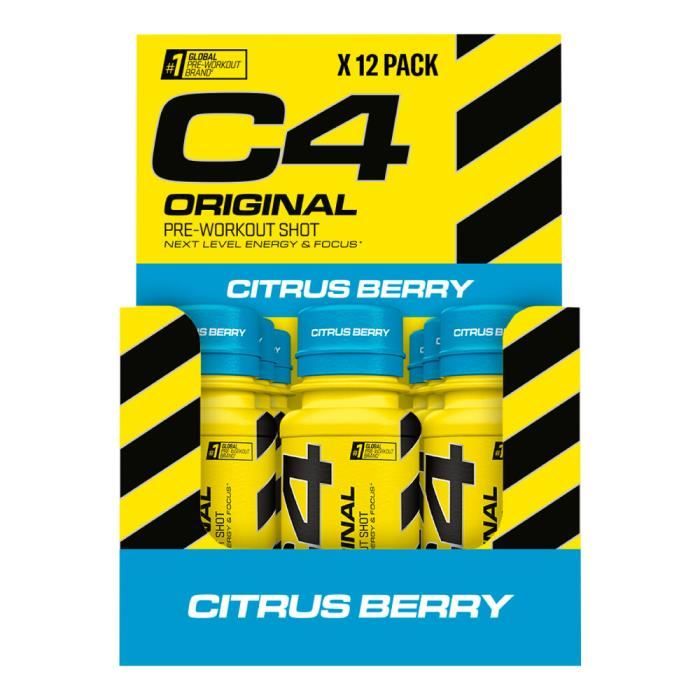 Pre-workout en shot C4 Original Shots - Citrus Berry Pack de 12