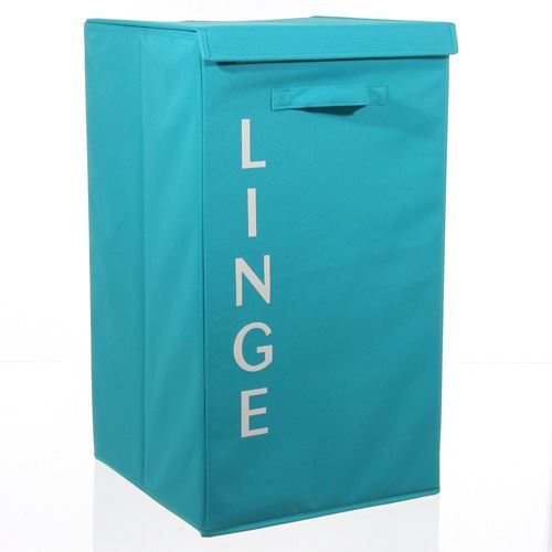 Panier à linge Ecriture - Turquoise