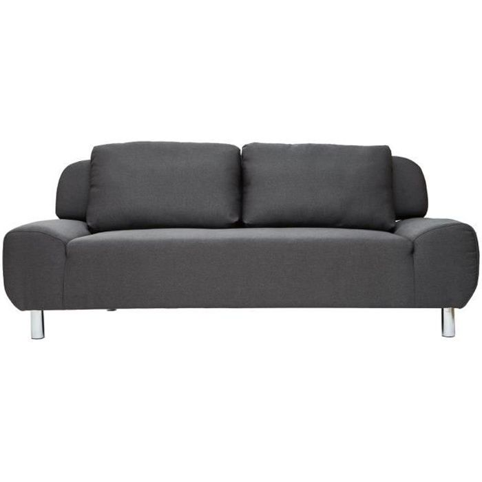 Miliboo - Canapé convertible design gris anthracite TULSA