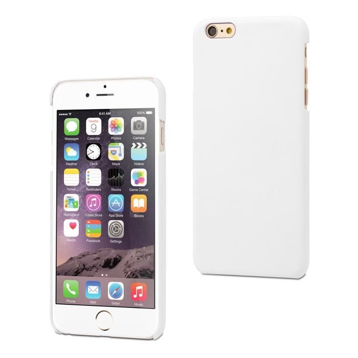 MUVIT Coque Dure Finition Rubber Blanc Apple Iphone 6+-6s+