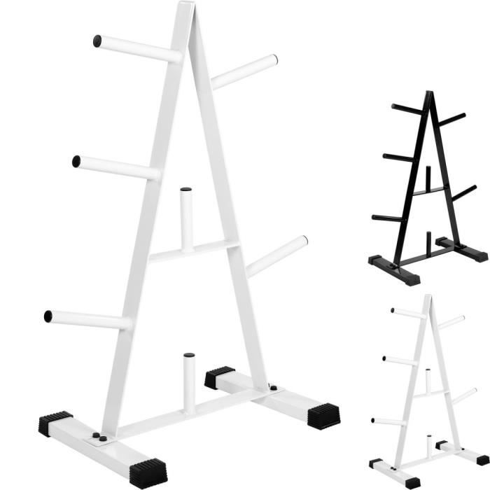 MOVIT Rack de rangement pour poids en blanc