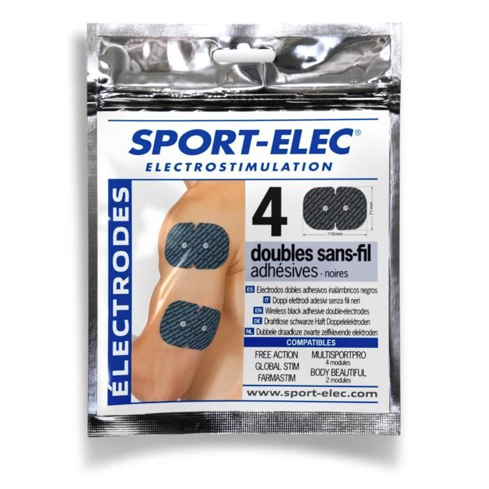 Electrodes doubles adhésives noires