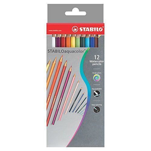 Crayons Stabilo couleur dans Carton Aquacolor 2,8 mm de 6 ans 1612-3 (paquet de 12)