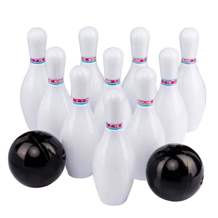 1 Set Enfants Jeu de Bowling En Plastique Premier Blanc Professionnel JEU DE QUILLE - JEU D'ANNEAU - JEU DE BOULE - JEU DE PALET