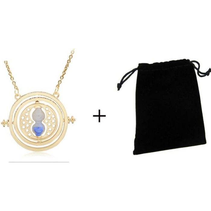 Collier Harry Potter sablier retourneur de Temps Hermione dans - bleu