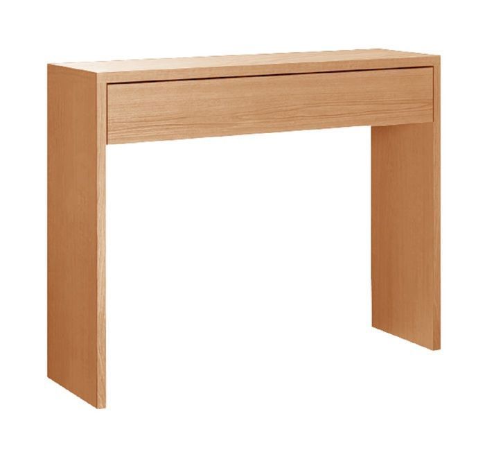 Table console meuble console avec 1 tiroir coloris cerisier - longueur 100 x profondeur 30 x hauteur 76 cm