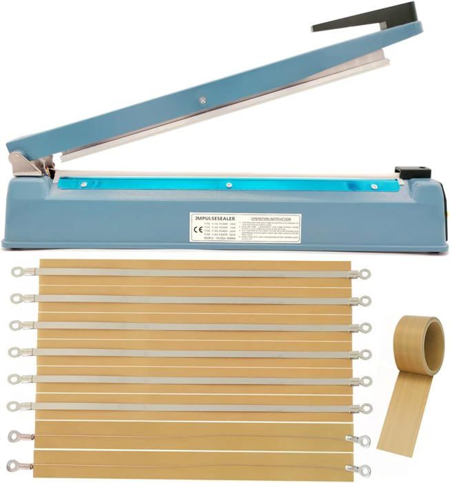 30cm (12) Machine Manuelle De Thermoscelleuse De Main De Sac D'impulsion, Sac En Plastique Pour Tube Poly Pour Outil De Thermoscellage, Extra 1 Feuille Et 1 Fusible, Commande De Circuit électronique