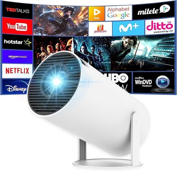 Vidéoprojecteur Android 11 FHD 1080P 300 ANSI - Mini Projecteur Portable WiFi 6, Bluetooth, Home Cinéma - 6