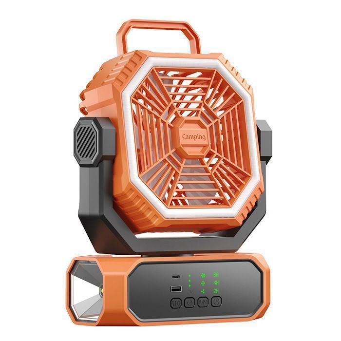 Ventilateur de camping 20 000 mAh avec éclairage LED batterie rechargeable portable pour pique-nique pêche voyage tente - Lecmacy