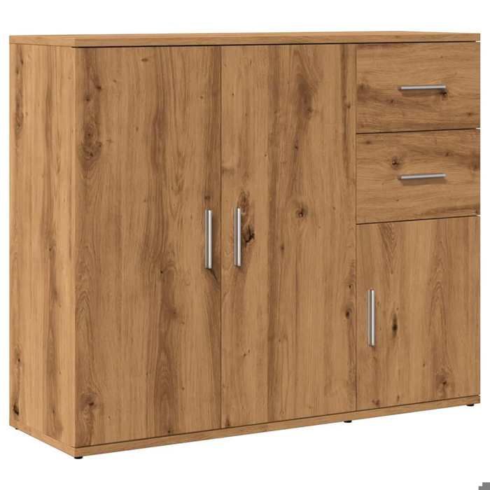 Enfilade/Bahut/Vitrine - Rustique - Buffet chêne artisanal 91 x 295 x 75 cm bois dingénierie @981378