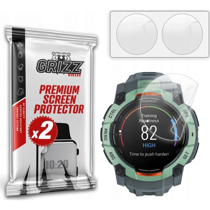 Film de protection montre connectee Grizzglass CeramicFilm pour Garmin Instinct 3 50 mm