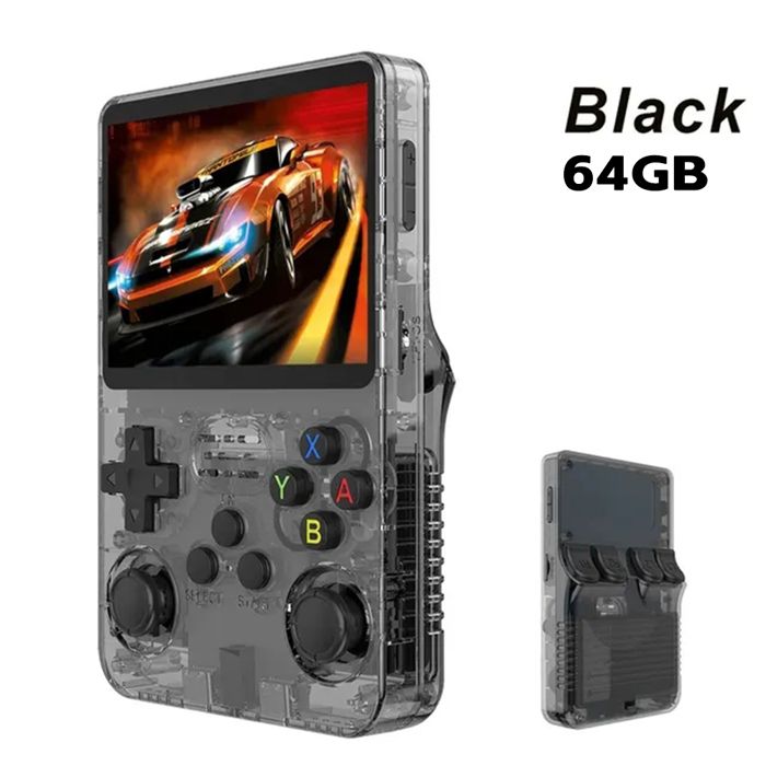 Console portable rétro - R36S - Linux - Écran IPS 3.5 - 64 Go - Noir