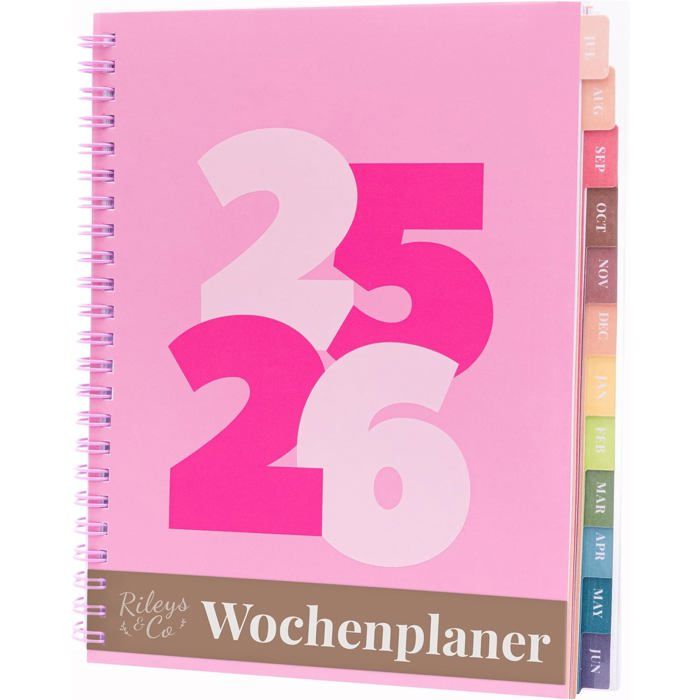 Agenda Spirale Rileys Agenda Planner 2024 2025 - Planificateur Hebdomadaire Et Mensuel - Carnet De Note Et Agenda