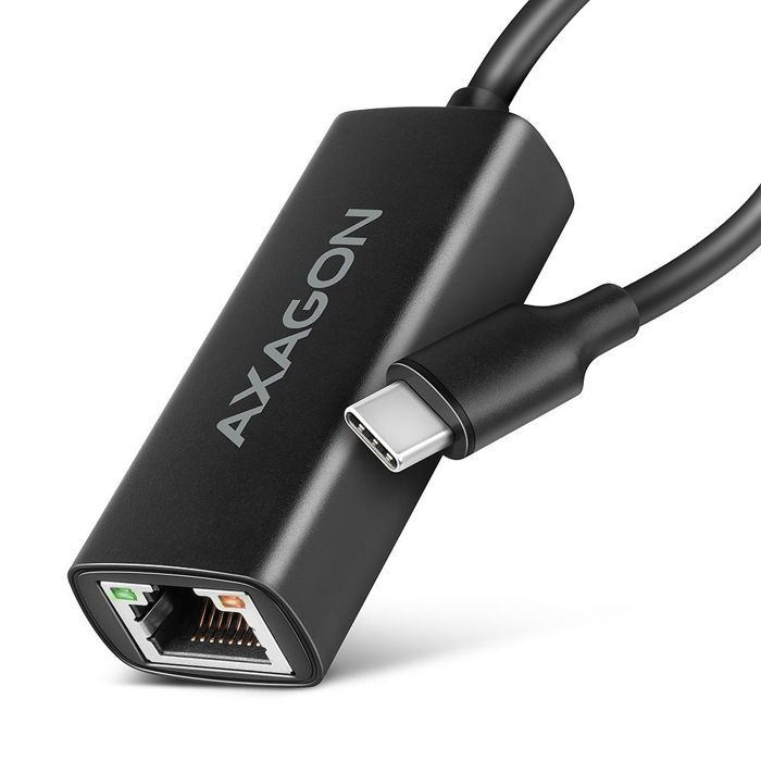 Axagon Adaptateur réseau USB-C ADE-ARC 1 Gbit/s, boîtier aluminium, rallonge intégrée - vue 1