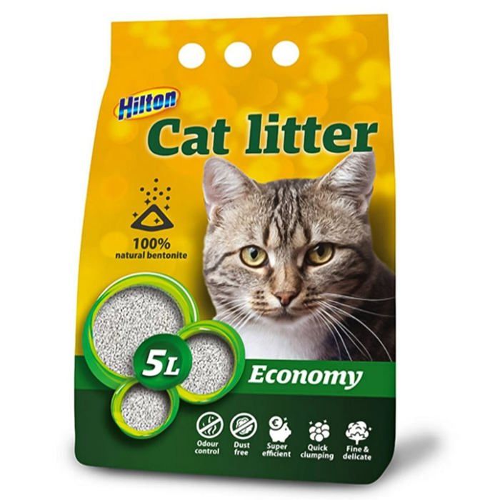 Comparer les prix de Litière pour Chat - Hilton - Bentonit Economy - Agglomérante - 5L - Gris