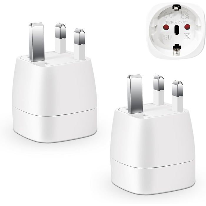 Adaptateur De Voyage Universel EYMUOBC - 4 Fiches, 2 USB + 2 USB-C, Compatible 224 Pays, 2000W