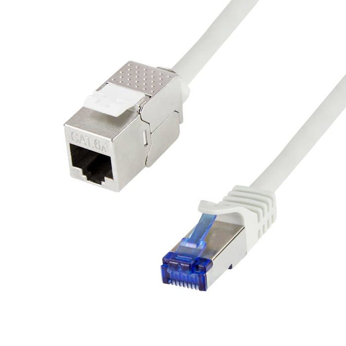 Cordon patch CAT6A S/FTP - Logilink - 20 m - Gris clair - Cat.6A Classe ...
