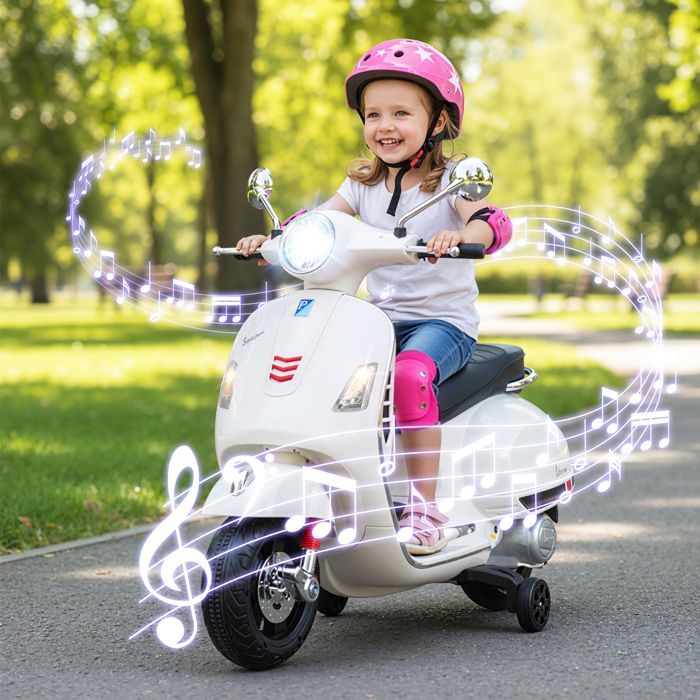 COSTWAY Moto électrique Enfant 6V – 3 Roues – Phare LED – Pédale – Charge 20 Kg – Rouge – 37-72 Mois – Vitesse 2-3 Km/h