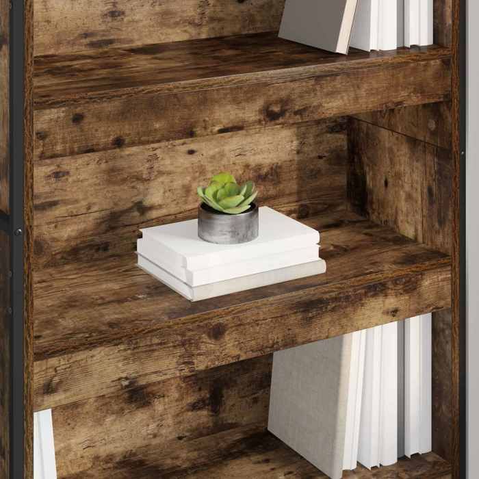 (Vente Chaude)Bibliothèque - CLOUD - Cabinet/Placard pour livres - 2 pcs Chêne Fumé 80x30x155 cm 7874366