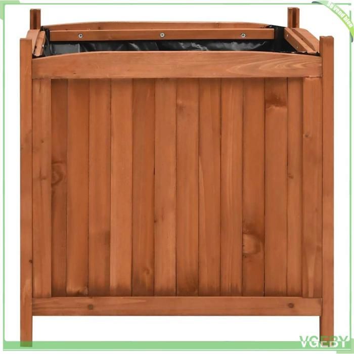 Jardinières surélevées - FAF EICY - 47250 - Bois de sapin massif - Lot de 2 - 50x50x50 cm (carré)